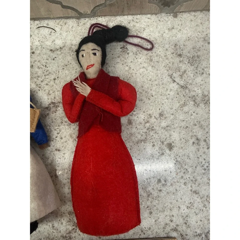 Silk Road Bazaar Felt Ornaments Frida Kahlo Sojourner Truth Fair Trade Set of 3